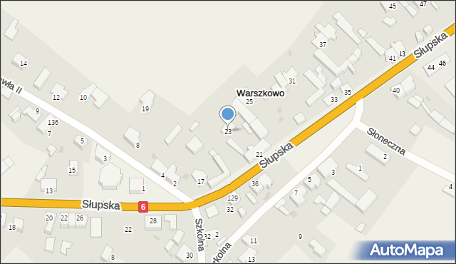 Warszkowo, Warszkowo, 128a, mapa Warszkowo