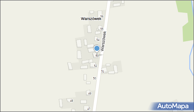 Warszówek, Warszówek, 53, mapa Warszówek