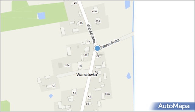 Warszówka, Warszówka, 49, mapa Warszówka