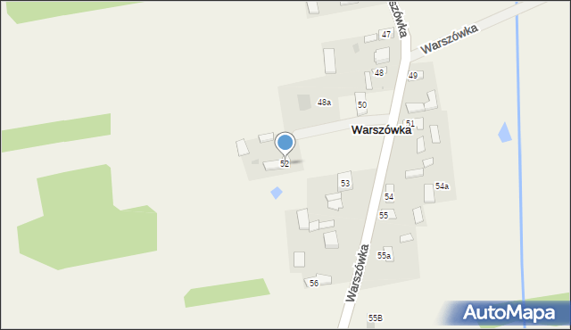 Warszówka, Warszówka, 52, mapa Warszówka