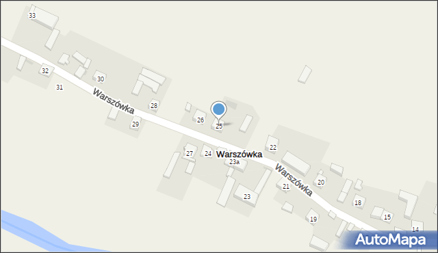 Warszówka, Warszówka, 25, mapa Warszówka