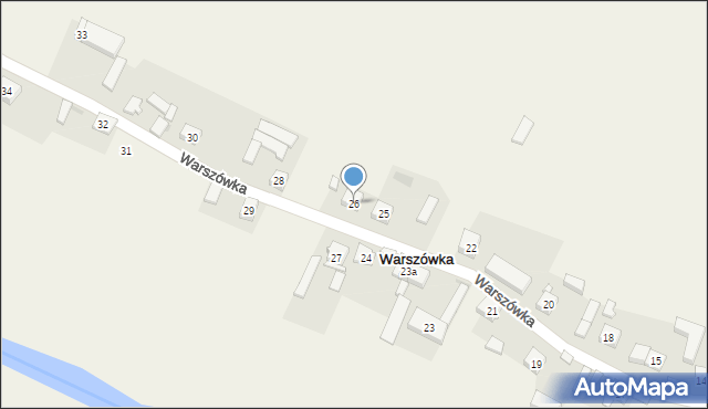 Warszówka, Warszówka, 26, mapa Warszówka