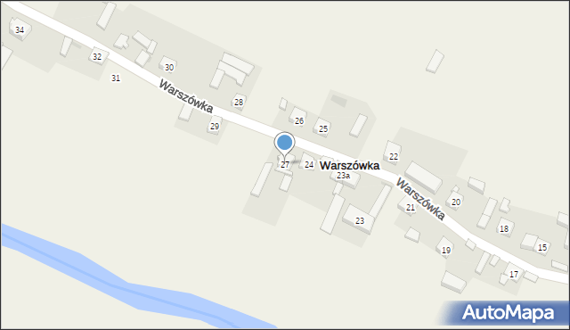 Warszówka, Warszówka, 27, mapa Warszówka