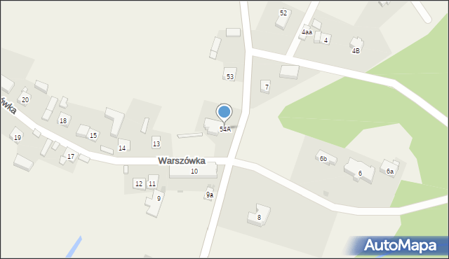 Warszówka, Warszówka, 54A, mapa Warszówka