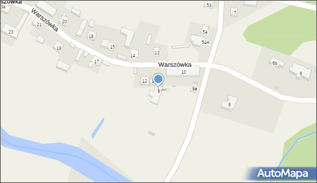 Warszówka, Warszówka, 9, mapa Warszówka