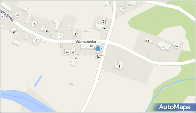 Warszówka, Warszówka, 9a, mapa Warszówka