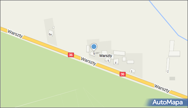 Warszty, Warszty, 6, mapa Warszty