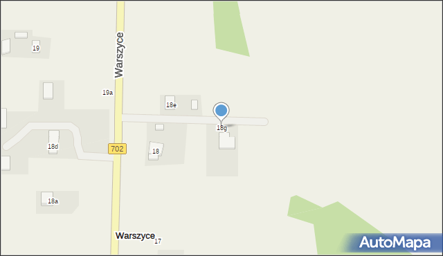 Warszyce, Warszyce, 18g, mapa Warszyce