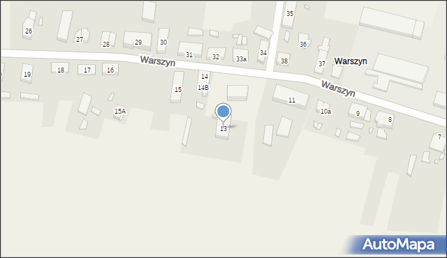 Warszyn, Warszyn, 13B, mapa Warszyn