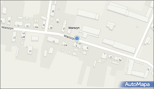 Warszyn, Warszyn, 9A, mapa Warszyn