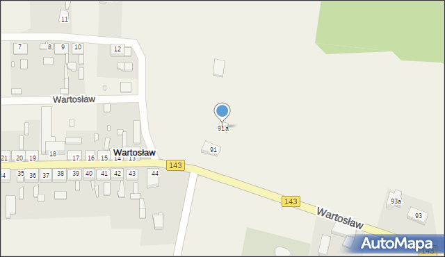 Wartosław, Wartosław, 91a, mapa Wartosław