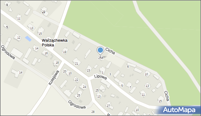 Warząchewka Polska, Warząchewka Polska, 25A, mapa Warząchewka Polska