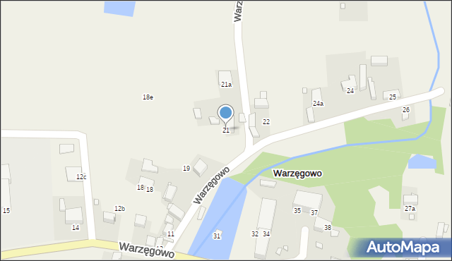 Warzęgowo, Warzęgowo, 21, mapa Warzęgowo