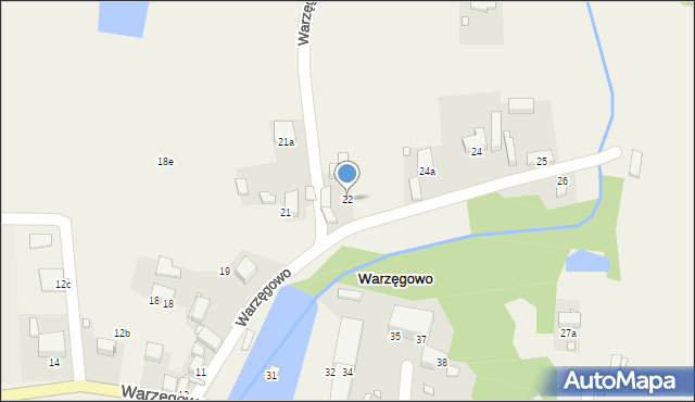 Warzęgowo, Warzęgowo, 22, mapa Warzęgowo