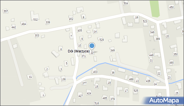 Warzyce, Warzyce, 12, mapa Warzyce