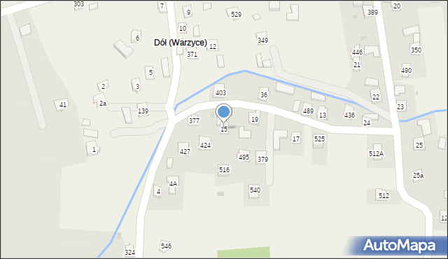 Warzyce, Warzyce, 15, mapa Warzyce