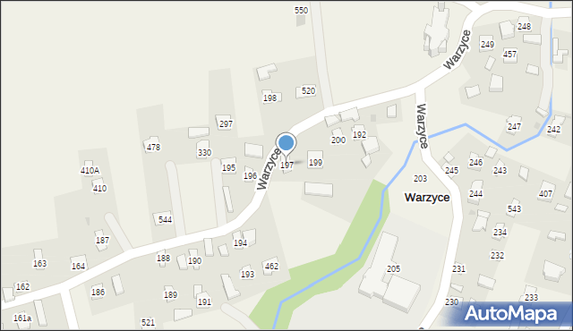 Warzyce, Warzyce, 197, mapa Warzyce