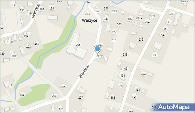 Warzyce, Warzyce, 230, mapa Warzyce