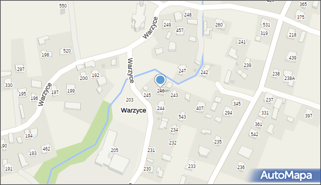 Warzyce, Warzyce, 246, mapa Warzyce