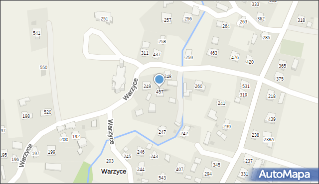 Warzyce, Warzyce, 457, mapa Warzyce