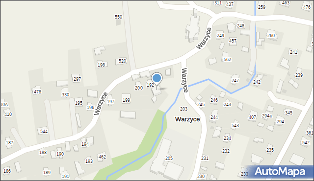 Warzyce, Warzyce, 506, mapa Warzyce