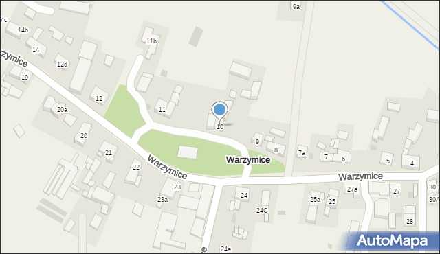 Warzymice, Warzymice, 10, mapa Warzymice