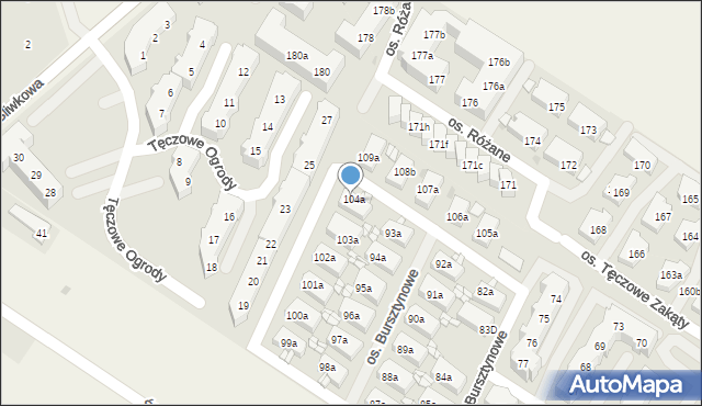 Warzymice, Warzymice, 104c, mapa Warzymice