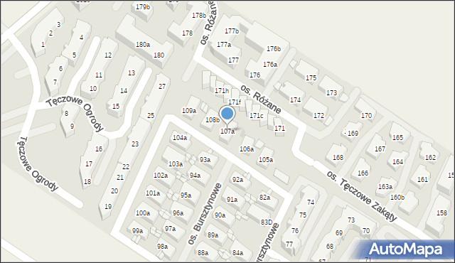 Warzymice, Warzymice, 107a, mapa Warzymice