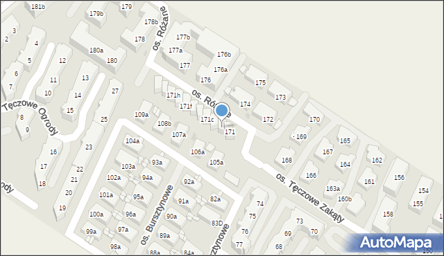 Warzymice, Warzymice, 171a, mapa Warzymice