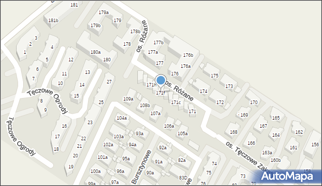 Warzymice, Warzymice, 171f, mapa Warzymice