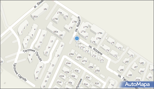 Warzymice, Warzymice, 171j, mapa Warzymice