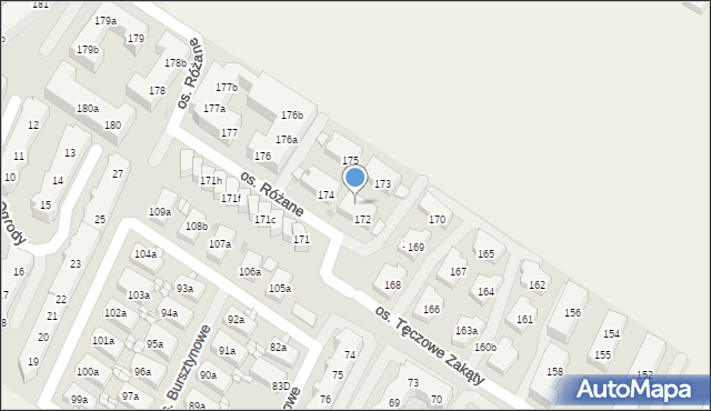 Warzymice, Warzymice, 172b, mapa Warzymice