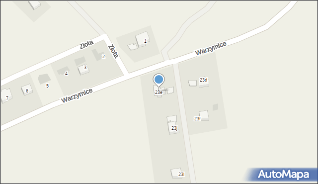 Warzymice, Warzymice, 23e, mapa Warzymice