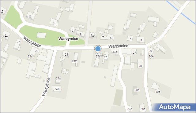 Warzymice, Warzymice, 25a, mapa Warzymice