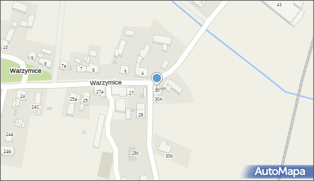 Warzymice, Warzymice, 30, mapa Warzymice