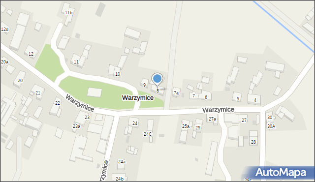 Warzymice, Warzymice, 8, mapa Warzymice