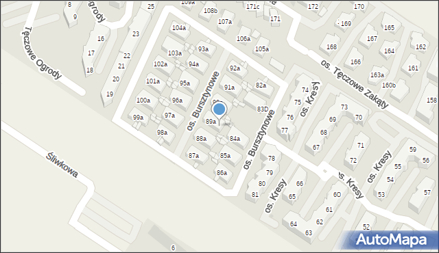 Warzymice, Warzymice, 89c, mapa Warzymice