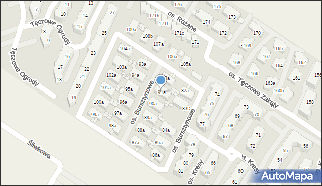 Warzymice, Warzymice, 91a, mapa Warzymice