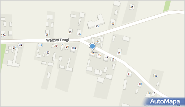 Warzyn Drugi, Warzyn Drugi, 16, mapa Warzyn Drugi