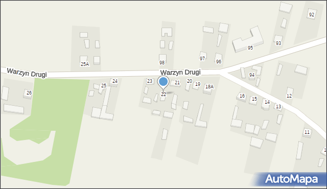 Warzyn Drugi, Warzyn Drugi, 22, mapa Warzyn Drugi