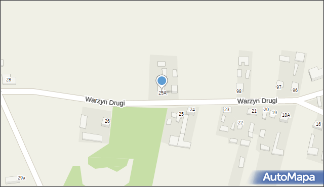 Warzyn Drugi, Warzyn Drugi, 25A, mapa Warzyn Drugi