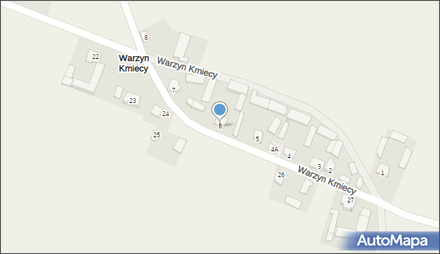 Warzyn Kmiecy, Warzyn Kmiecy, 6, mapa Warzyn Kmiecy