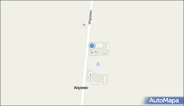 Wąsewo, Wąsewo, 9, mapa Wąsewo