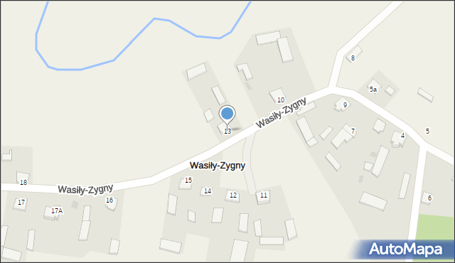 Wasiły-Zygny, Wasiły-Zygny, 13, mapa Wasiły-Zygny