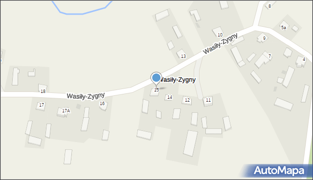 Wasiły-Zygny, Wasiły-Zygny, 15, mapa Wasiły-Zygny