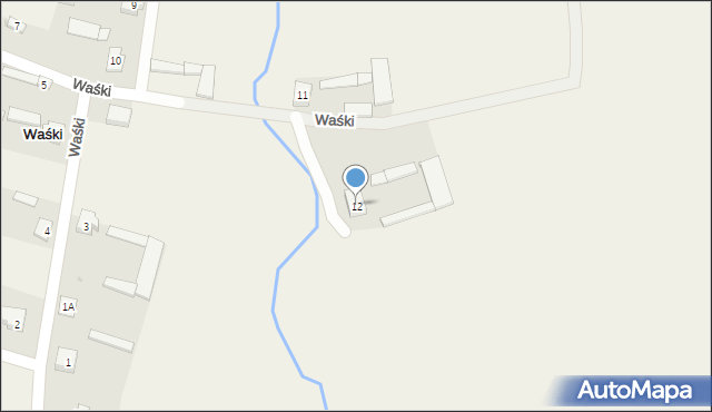 Waśki, Waśki, 12, mapa Waśki