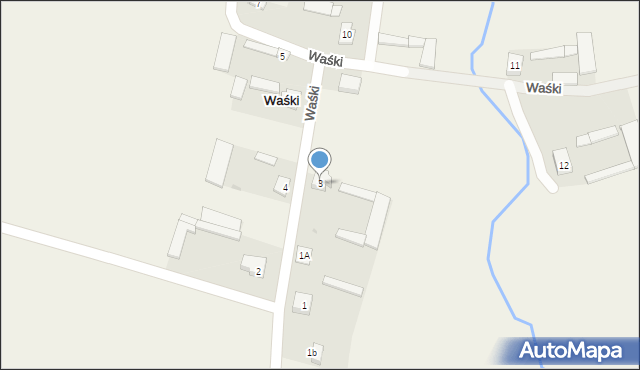 Waśki, Waśki, 3, mapa Waśki