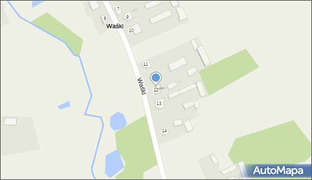 Waśki, Waśki, 12, mapa Waśki