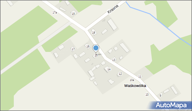 Waśkowólka, Waśkowólka, 15, mapa Waśkowólka