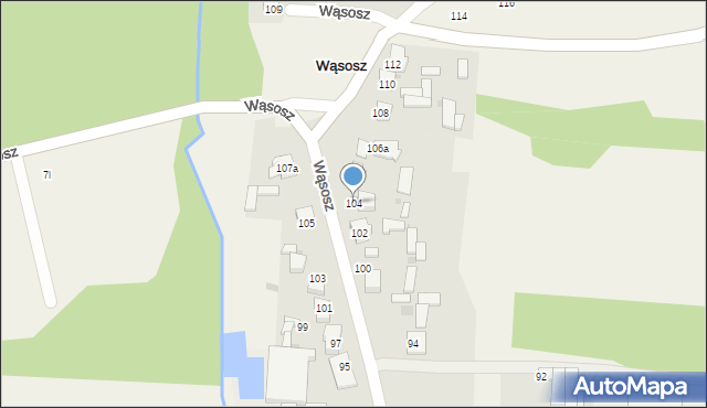 Wąsosz, Wąsosz, 104, mapa Wąsosz